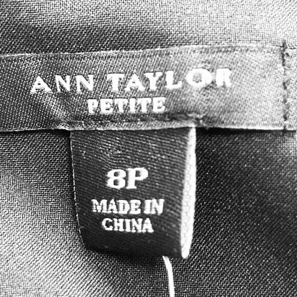 Ann Taylor Black Sleeveless Sheath Dress Sz 8 Petite Quiet Luxury Elegant - Picture 9 of 11